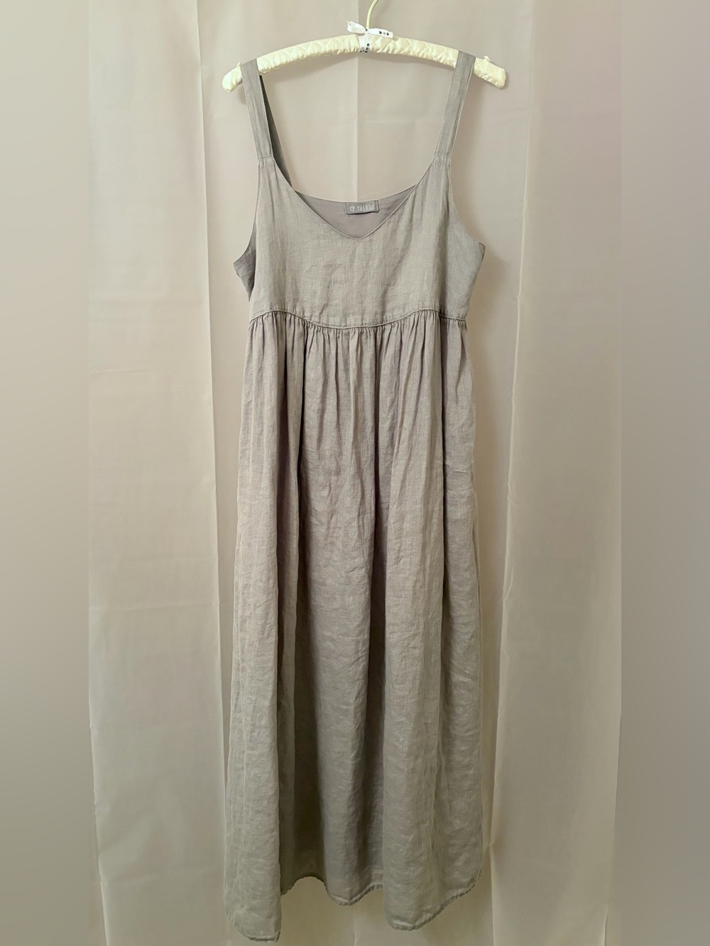 CP Shades Violette Linen Maxi Dress Pebble S NWOT